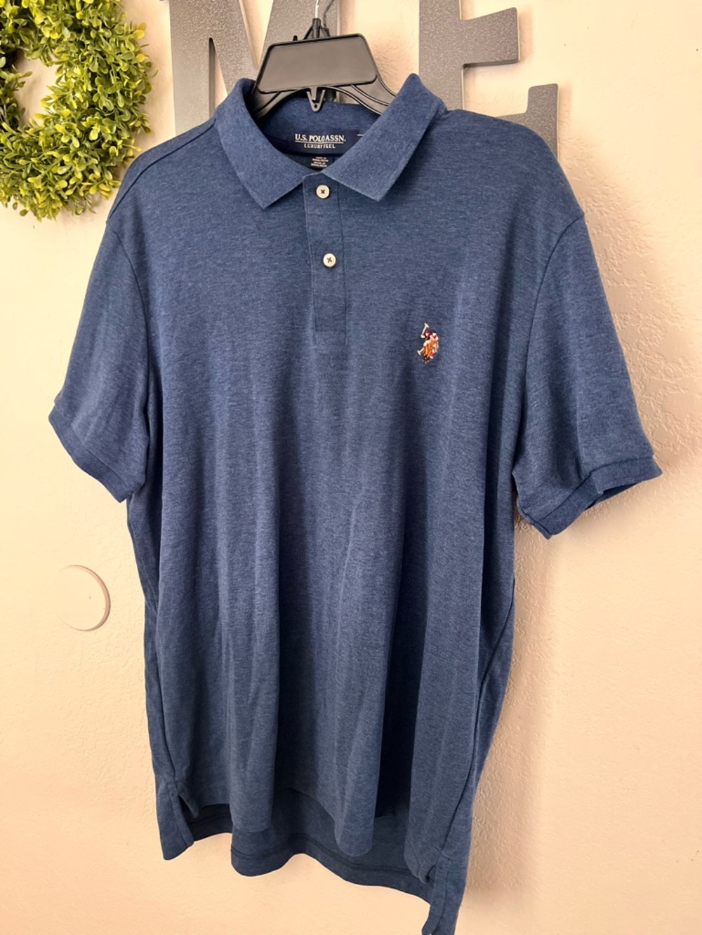 U.S. Polo Assn. Men’s Navy Blue Polo Shirt with Embroidered Logo